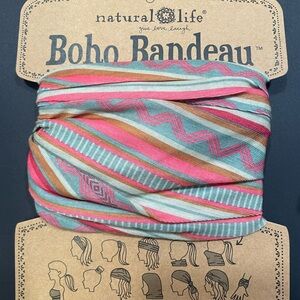 Natural Life Boho Bandeau Multicolor Geometric Headwrap FULL Size- not on NL web